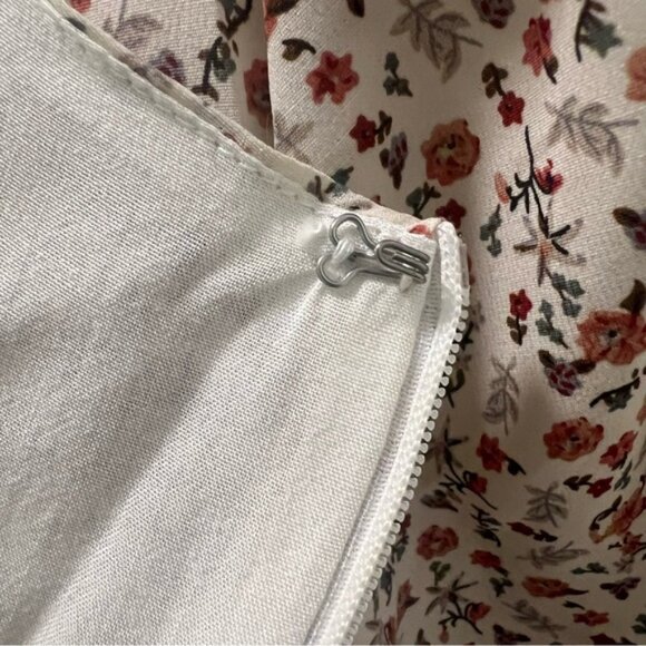 PERFECT STRANGER “Juliette” Lined Floral Print Deep V Neck Mini Dress - Picture 11 of 11